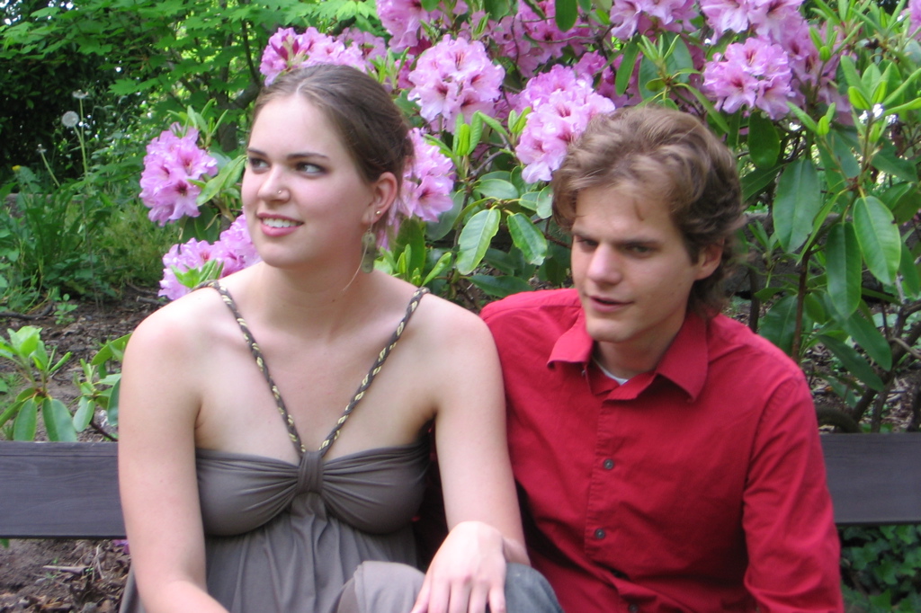 Maddy and Nick by Flowers 1