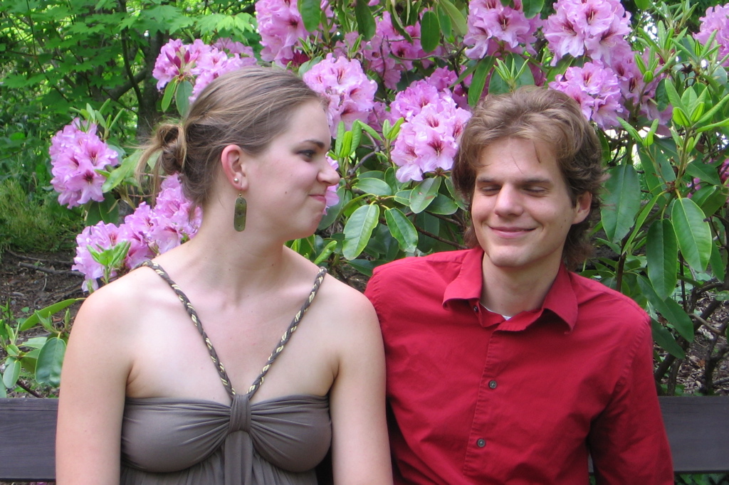 Maddy and Nick by Flowers 2