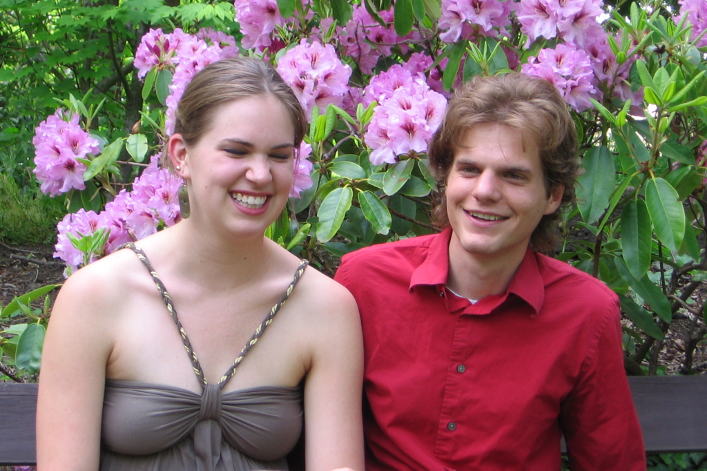 Maddy and Nick by Flowers 3