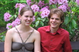 Maddy and Nick by Flowers 3