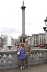 Anne and Mark at Trafalgar Square