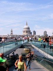 Looking back at St. Paul's from the Millenium Bridge