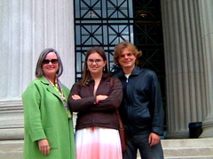 Anne, Maddy, Nick at Boston Museum of Fine Arts